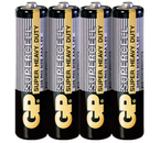 Батарейка солевая GP Supercell, AAA, R03, 1.5V, 4 шт.
