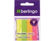 Закладки-разделители бумажные с липким краем Berlingo