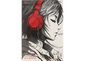 Скетчбук на склейке Meshu для рисования маркерами (А5), 135×195 мм, 50 л., Girl Аnd Music