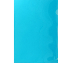 Папка-уголок пластиковая Attache Е-310 А4+, толщина пластика 0,18 мм, прозрачная синяя