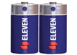 Батарейка солевая Eleven, D, R20, 1.5V, 2 шт.