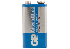 Батарейка солевая GP PowerPlus, 6F22, 9V, тип «Крона»