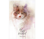 Ежедневник недатированный Prof-Press А5, 150×205 мм, 128 л., «Портрет кошки»