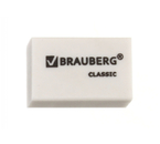 Ластик Brauberg Classic, 26×17×7 мм, белый