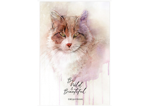 Ежедневник недатированный Prof-Press А5, 150×205 мм, 128 л., «Портрет кошки»