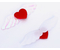 Сердечки декоративные Sima-Land, 7,5*2 см, 5 шт., «Крылышки», красные