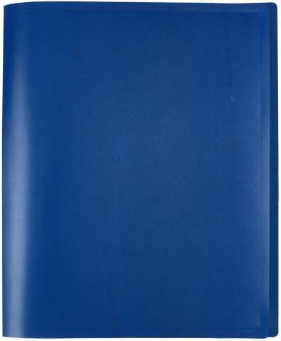 Папка пластиковая на 2-х кольцах Buro толщина пластика 0,4 мм, синяя