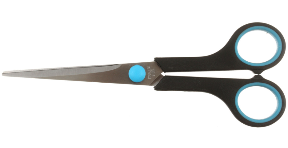 Ножницы канцелярские OfficeSpace 171 мм, ручки черные с синим