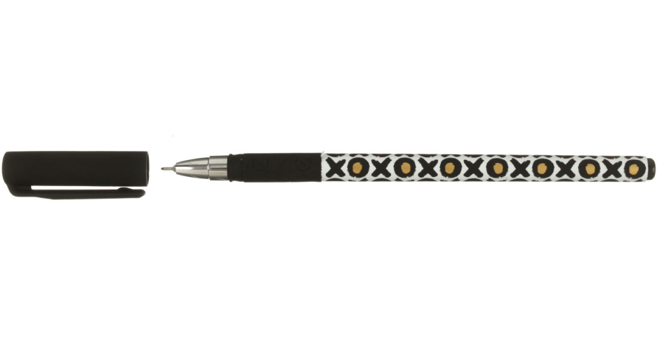 Ручка гелевая Lorex Slim Soft Grip Monochrome Fauvism, стержень черный