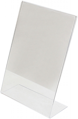 Подставка настольная для рекламных материалов из оргстекла Berlingo Standard А5 (150×210×60 мм), односторонняя, вертикальная