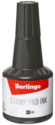 Краска штемпельная Berlingo 30 мл, черная