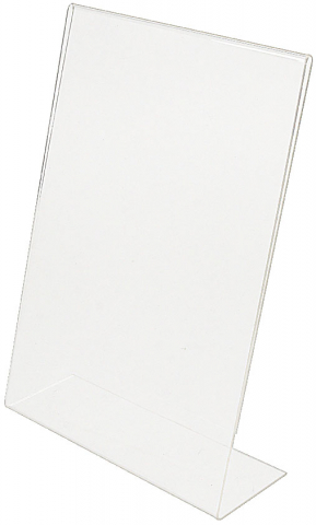 Подставка настольная для рекламных материалов из оргстекла Berlingo Standard А4 (210×300×70 мм), односторонняя, вертикальная