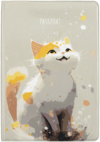 Обложка для паспорта Meshu 92×134 мм, Shiny Kitty