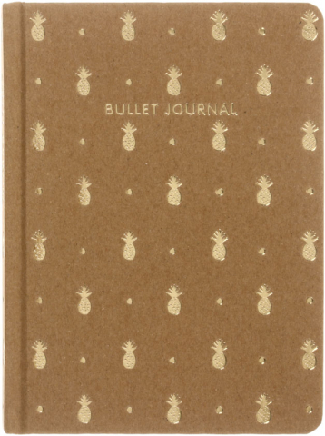 Блокнот Bullet Journal 145×195 мм, 80 л., точки, «Ананасы»