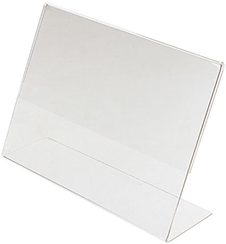 Подставка настольная для рекламных материалов из оргстекла Berlingo Standard А5 (210×150×60 мм), односторонняя, горизонтальная